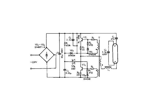 電子鎮(zhèn)流器電路圖 電子鎮(zhèn)流器工作原理